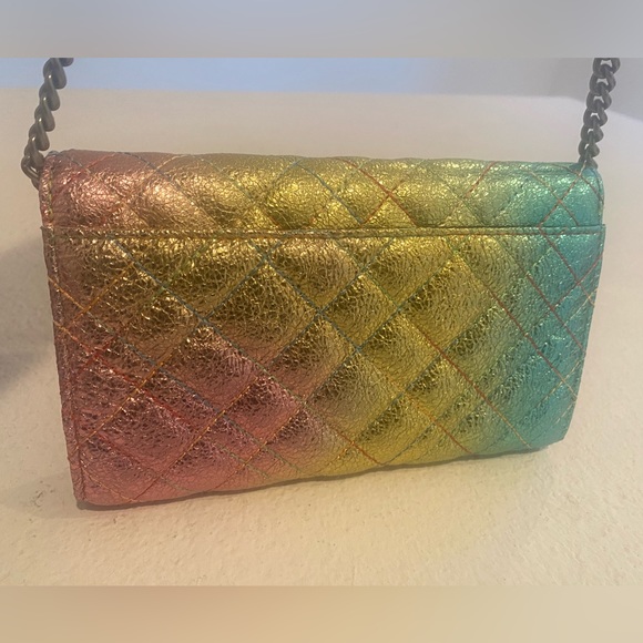 Kurt Geiger London Brixton Metallic Leather Wallet on chain NWT - Picture 10 of 10